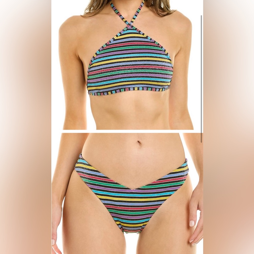 TOP & BOTTOM Black Multicolor Delilah Bikini Set WeWoreWhat NWT - XS
